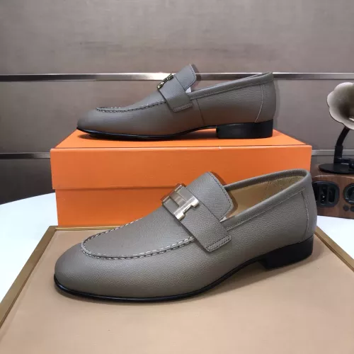 Replica Hermes Leather Shoes For Men #1347443 $100.00 USD for Wholesale