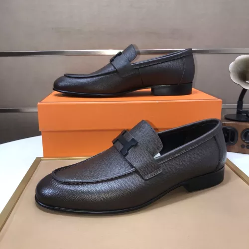 Replica Hermes Leather Shoes For Men #1347445 $100.00 USD for Wholesale