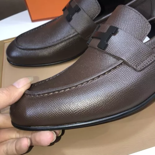 Replica Hermes Leather Shoes For Men #1347445 $100.00 USD for Wholesale