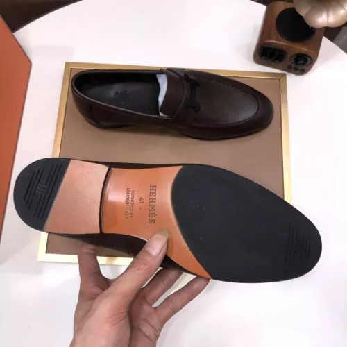 Replica Hermes Leather Shoes For Men #1347445 $100.00 USD for Wholesale