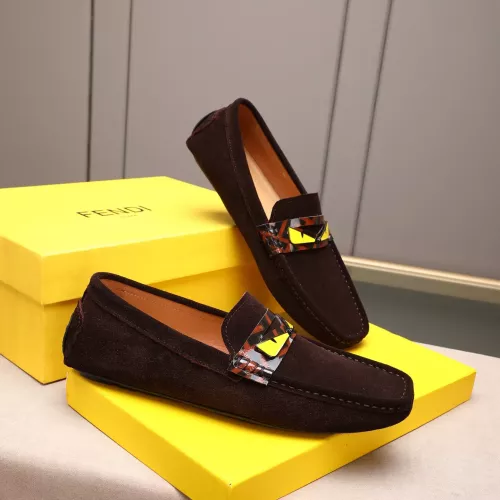 Replica Fendi Leather Shoes For Men #1347513 $80.00 USD for Wholesale