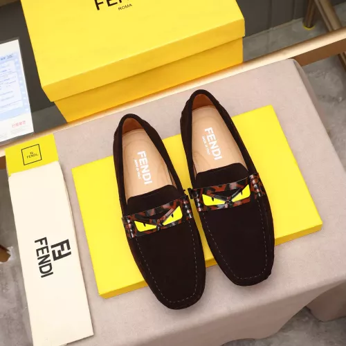 Replica Fendi Leather Shoes For Men #1347513 $80.00 USD for Wholesale