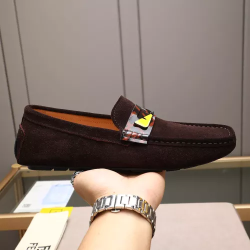 Replica Fendi Leather Shoes For Men #1347513 $80.00 USD for Wholesale