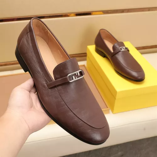 Replica Fendi Leather Shoes For Men #1347856 $88.00 USD for Wholesale