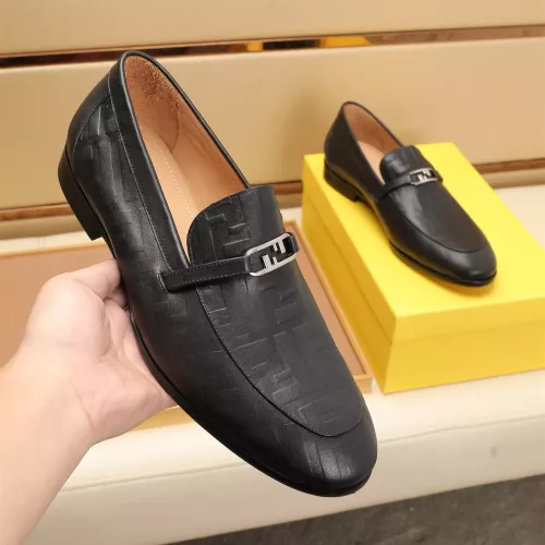 Replica Fendi Leather Shoes For Men #1347858 $88.00 USD for Wholesale