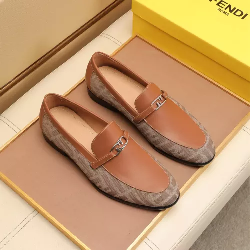 Replica Fendi Leather Shoes For Men #1347863 $88.00 USD for Wholesale