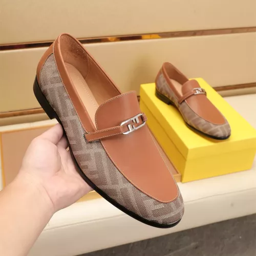 Replica Fendi Leather Shoes For Men #1347863 $88.00 USD for Wholesale