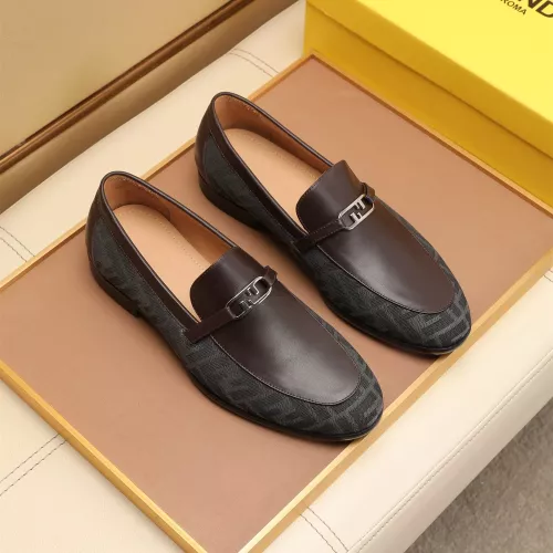 Replica Fendi Leather Shoes For Men #1347864 $88.00 USD for Wholesale