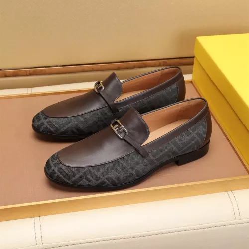 Replica Fendi Leather Shoes For Men #1347864 $88.00 USD for Wholesale