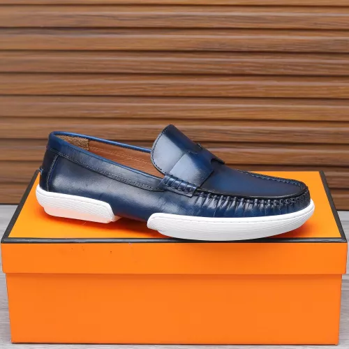 Replica Hermes Leather Shoes For Men #1347869 $96.00 USD for Wholesale