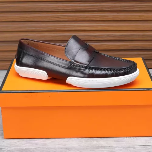 Replica Hermes Leather Shoes For Men #1347877 $96.00 USD for Wholesale