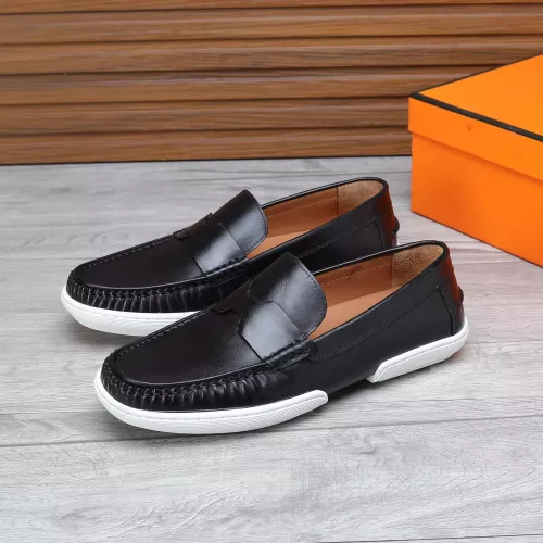Replica Hermes Leather Shoes For Men #1347878 $96.00 USD for Wholesale