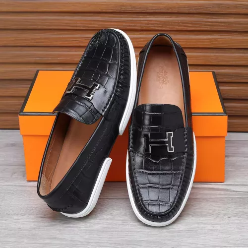 Replica Hermes Leather Shoes For Men #1347882 $96.00 USD for Wholesale