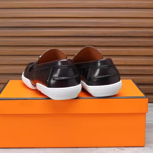 Replica Hermes Leather Shoes For Men #1347885 $96.00 USD for Wholesale