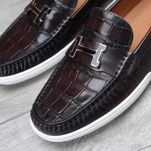 Replica Hermes Leather Shoes For Men #1347885 $96.00 USD for Wholesale