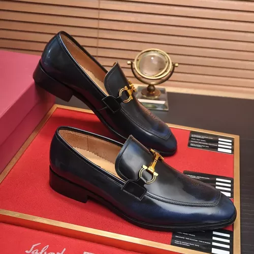 Replica Salvatore Ferragamo Leather Shoes For Men #1347979 $96.00 USD for Wholesale