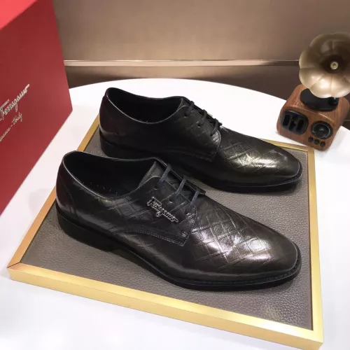 Replica Salvatore Ferragamo Leather Shoes For Men #1348008 $92.00 USD for Wholesale