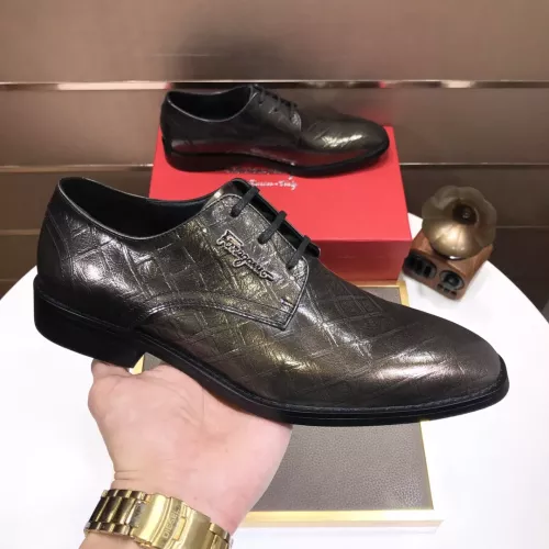 Replica Salvatore Ferragamo Leather Shoes For Men #1348008 $92.00 USD for Wholesale