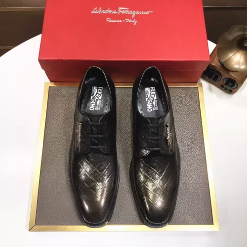 Replica Salvatore Ferragamo Leather Shoes For Men #1348008 $92.00 USD for Wholesale