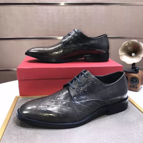 Replica Salvatore Ferragamo Leather Shoes For Men #1348008 $92.00 USD for Wholesale
