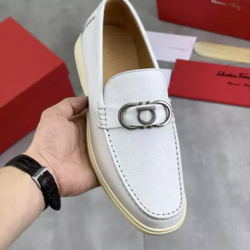 Replica Salvatore Ferragamo Leather Shoes For Men #1348366 $105.00 USD for Wholesale