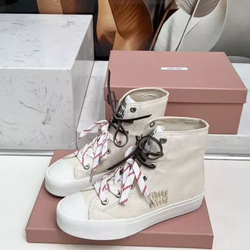 MIU MIU High Tops Shoes For Women #1348500 $96.00 USD, Wholesale Replica MIU MIU High Tops Shoes