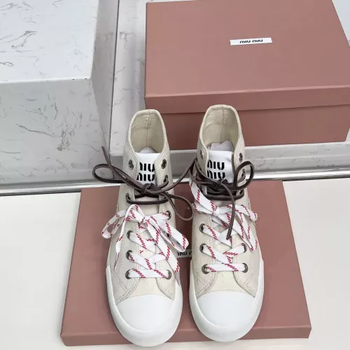 Replica MIU MIU High Tops Shoes For Women #1348500 $96.00 USD for Wholesale