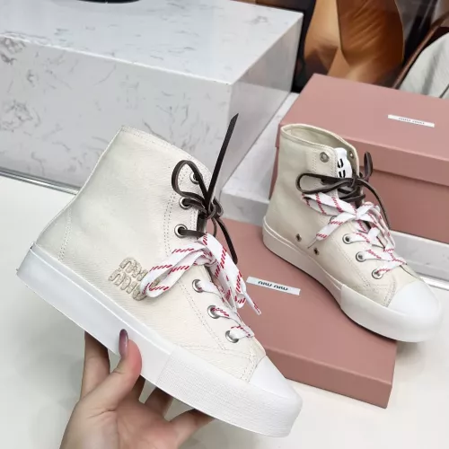 Replica MIU MIU High Tops Shoes For Women #1348500 $96.00 USD for Wholesale