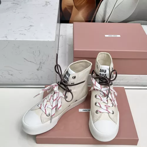Replica MIU MIU High Tops Shoes For Women #1348500 $96.00 USD for Wholesale