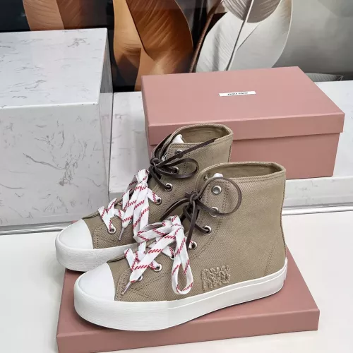 MIU MIU High Tops Shoes For Women #1348501 $96.00 USD, Wholesale Replica MIU MIU High Tops Shoes