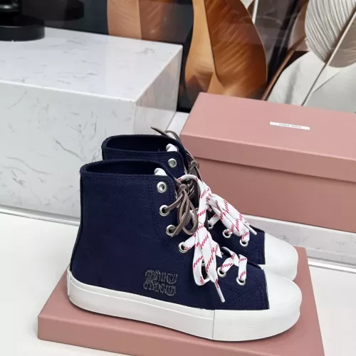 Replica MIU MIU High Tops Shoes For Women #1348502 $96.00 USD for Wholesale