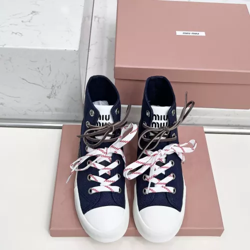 Replica MIU MIU High Tops Shoes For Women #1348502 $96.00 USD for Wholesale