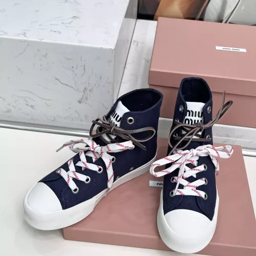 Replica MIU MIU High Tops Shoes For Women #1348502 $96.00 USD for Wholesale