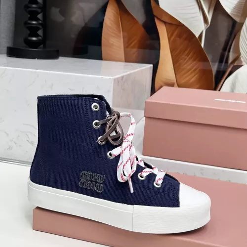 Replica MIU MIU High Tops Shoes For Women #1348502 $96.00 USD for Wholesale