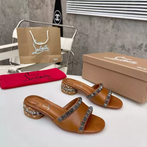 Replica Christian Louboutin CL Slippers For Women #1348508 $98.00 USD for Wholesale