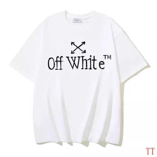 Off-White T-Shirts Short Sleeved For Unisex #1350351 $32.00 USD, Wholesale Replica Off-White T-Shirts