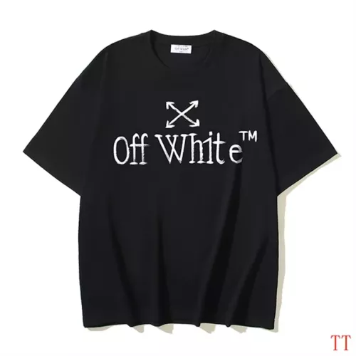 Off-White T-Shirts Short Sleeved For Unisex #1350352 $32.00 USD, Wholesale Replica Off-White T-Shirts