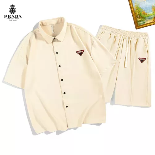 Prada Tracksuits Short Sleeved For Men #1350594 $48.00 USD, Wholesale Replica Prada Tracksuits