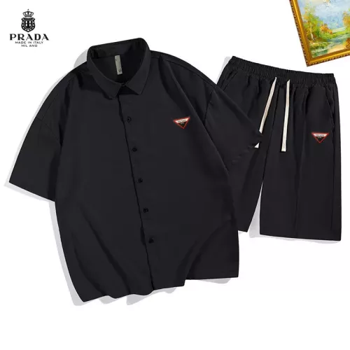 Prada Tracksuits Short Sleeved For Men #1350596 $48.00 USD, Wholesale Replica Prada Tracksuits