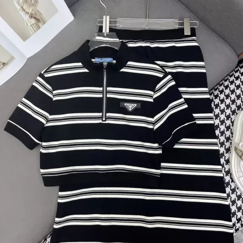 Prada Tracksuits Short Sleeved For Women #1350855 $100.00 USD, Wholesale Replica Prada Tracksuits