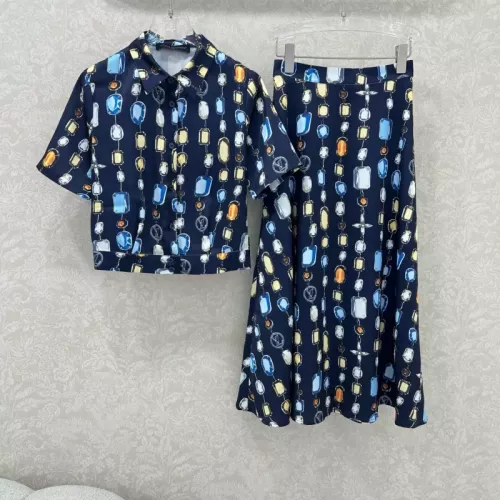 Louis Vuitton LV Tracksuits Short Sleeved For Women #1350905 $155.00 USD, Wholesale Replica Louis Vuitton LV Tracksuits