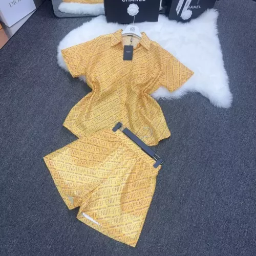 Fendi Tracksuits Short Sleeved For Women #1350956 $76.00 USD, Wholesale Replica Fendi Tracksuits