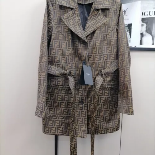 Fendi Coat Long Sleeved For Women #1351036 $105.00 USD, Wholesale Replica Fendi Coat
