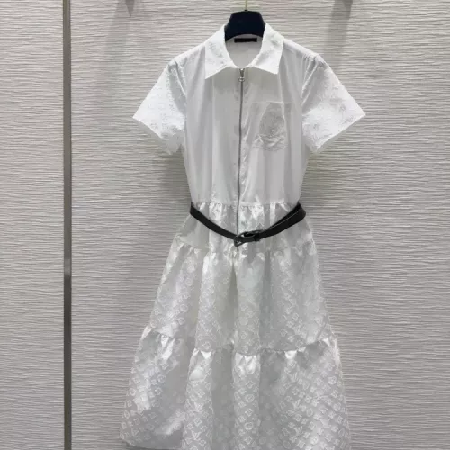 Louis Vuitton LV Dresses Short Sleeved For Women #1351232 $85.00 USD, Wholesale Replica Louis Vuitton LV Dresses