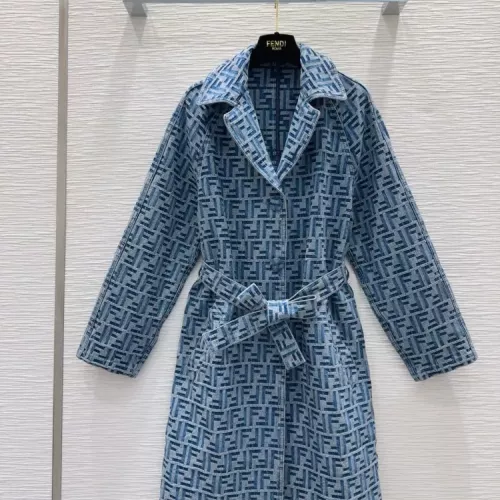 Fendi Coat Long Sleeved For Women #1351269 $100.00 USD, Wholesale Replica Fendi Coat