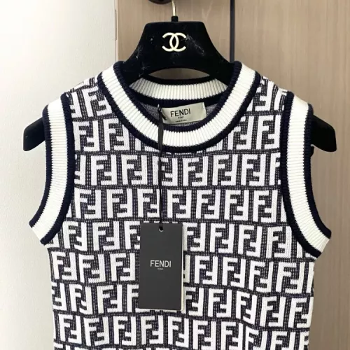 Replica Fendi Dresses Sleeveless For Women #1351419 $98.00 USD for Wholesale