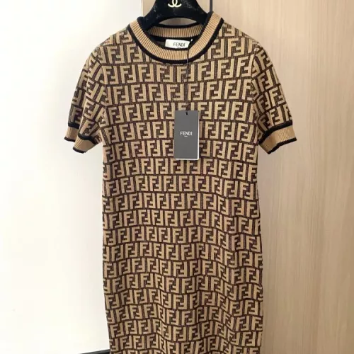Fendi Dresses Short Sleeved For Women #1351420 $100.00 USD, Wholesale Replica Fendi Dresses