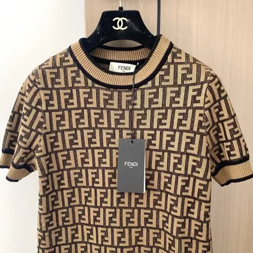 Replica Fendi Dresses Short Sleeved For Women #1351420 $100.00 USD for Wholesale