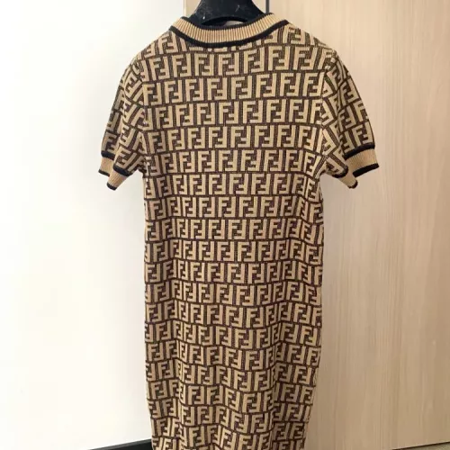 Replica Fendi Dresses Short Sleeved For Women #1351420 $100.00 USD for Wholesale