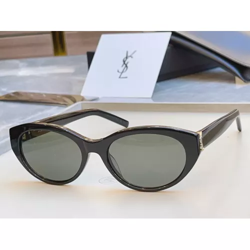 Yves Saint Laurent YSL AAA Quality Sunglasses In Gold #1352811 $56.00 USD, Wholesale Replica Yves Saint Laurent YSL AAA Quality Sunglasses